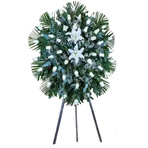 trípode fúnebre blanco